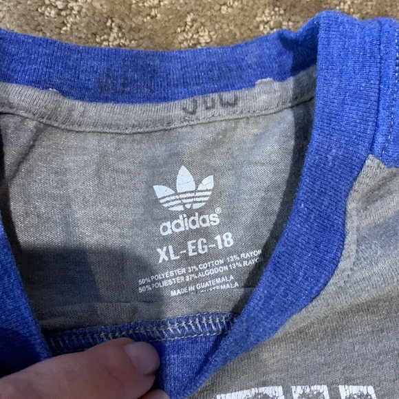 🎉HP🎉Adidas Duke University Distressed 3/4 Sleeve Baseball Style Shirt Boys XL - Picture 4 of 6